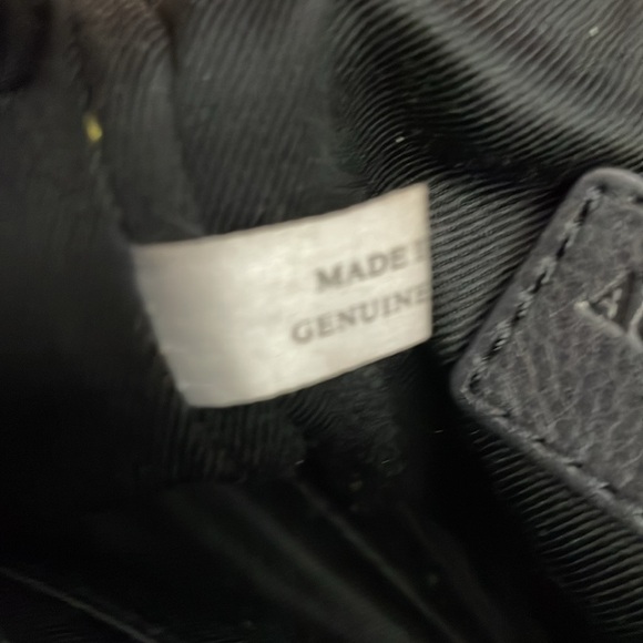 Audrey Brooke Black Genuine Leather Wristlet Silver Hardware Approx 7.5" x 5" - Picture 6 of 8